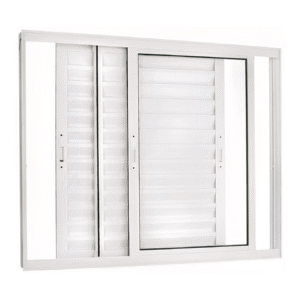 Janela Veneziana Alumínio Branco 3 Folhas