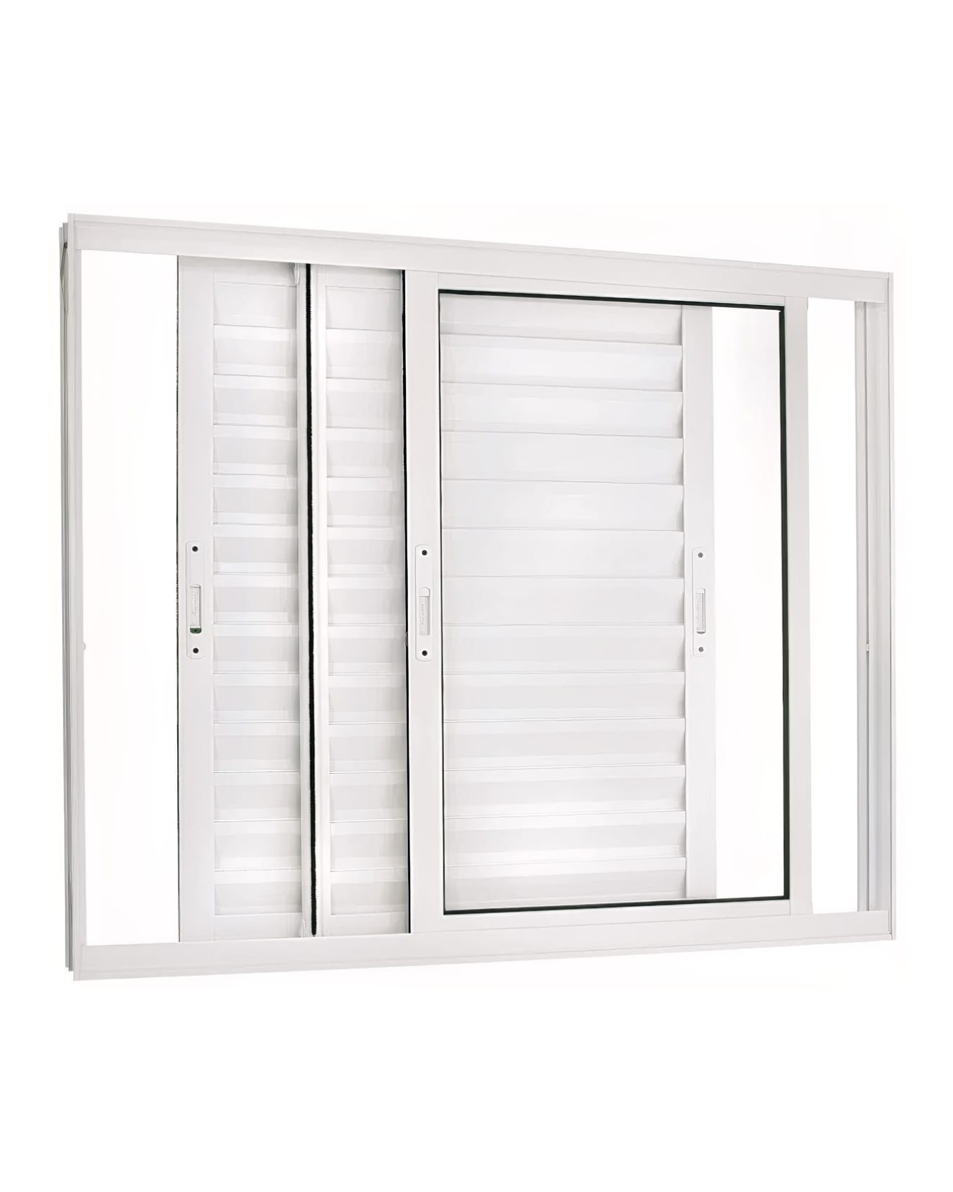 Janela Veneziana Alumínio Branco 3 Folhas